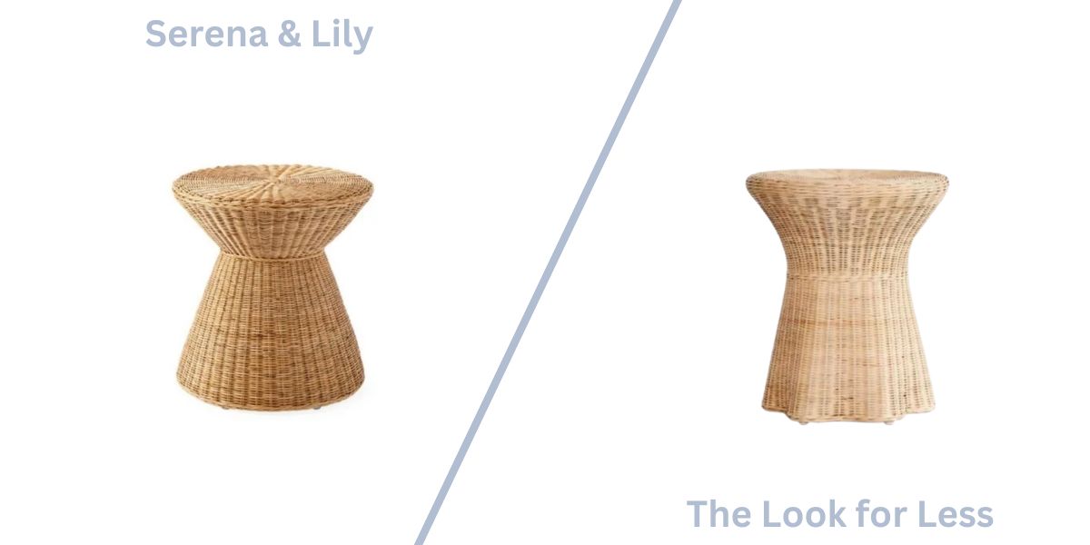 seadrift side table versus the look for less