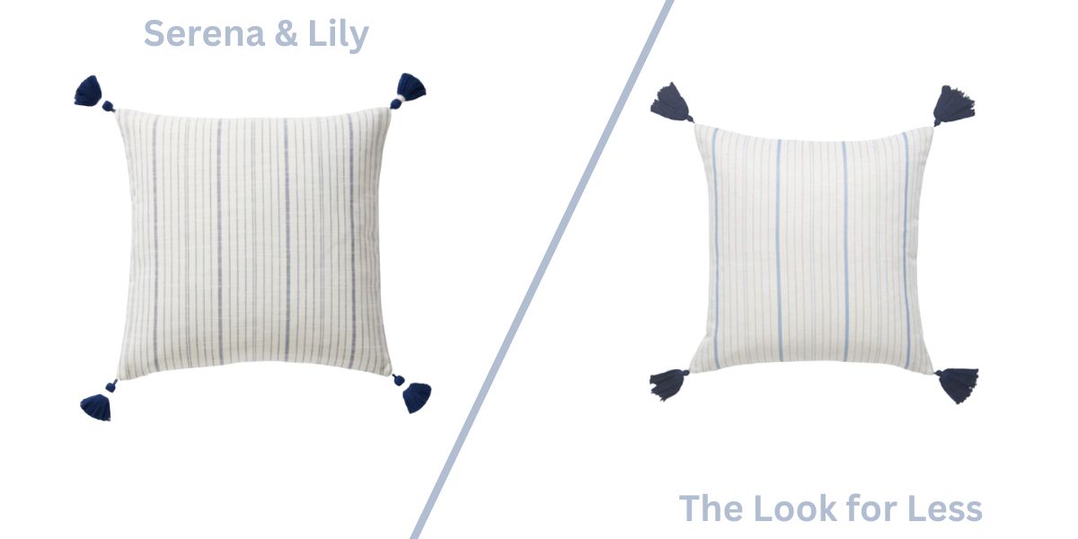 surf stripe pillow versus the look for less