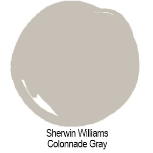 swatch of sherwin williams colonnade gray