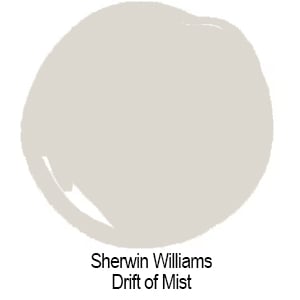swatch of sherwin williams drift of mist