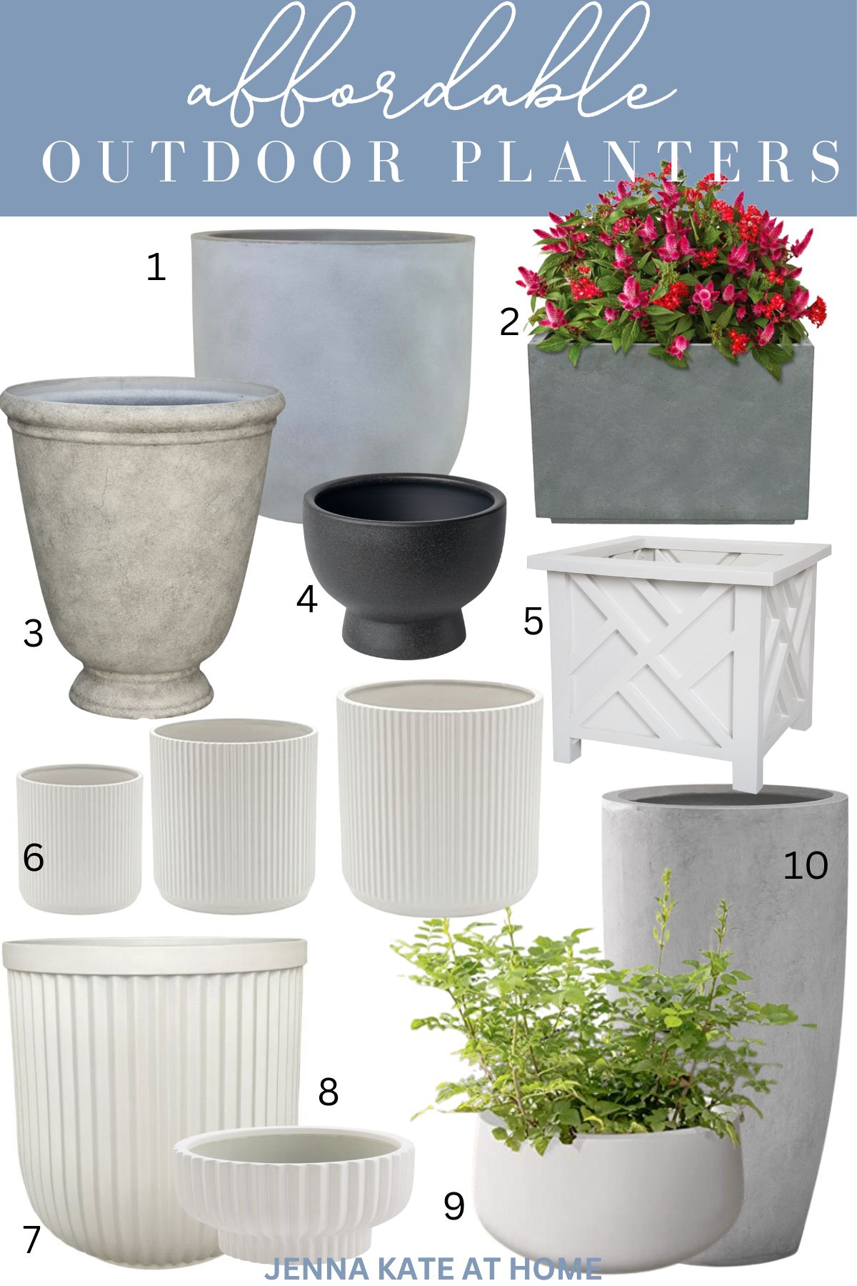 outdoor planters collage
