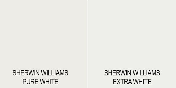 sherwin williams pure white vs extra white