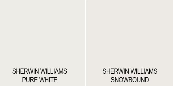 sherwin williams pure white vs snowbound
