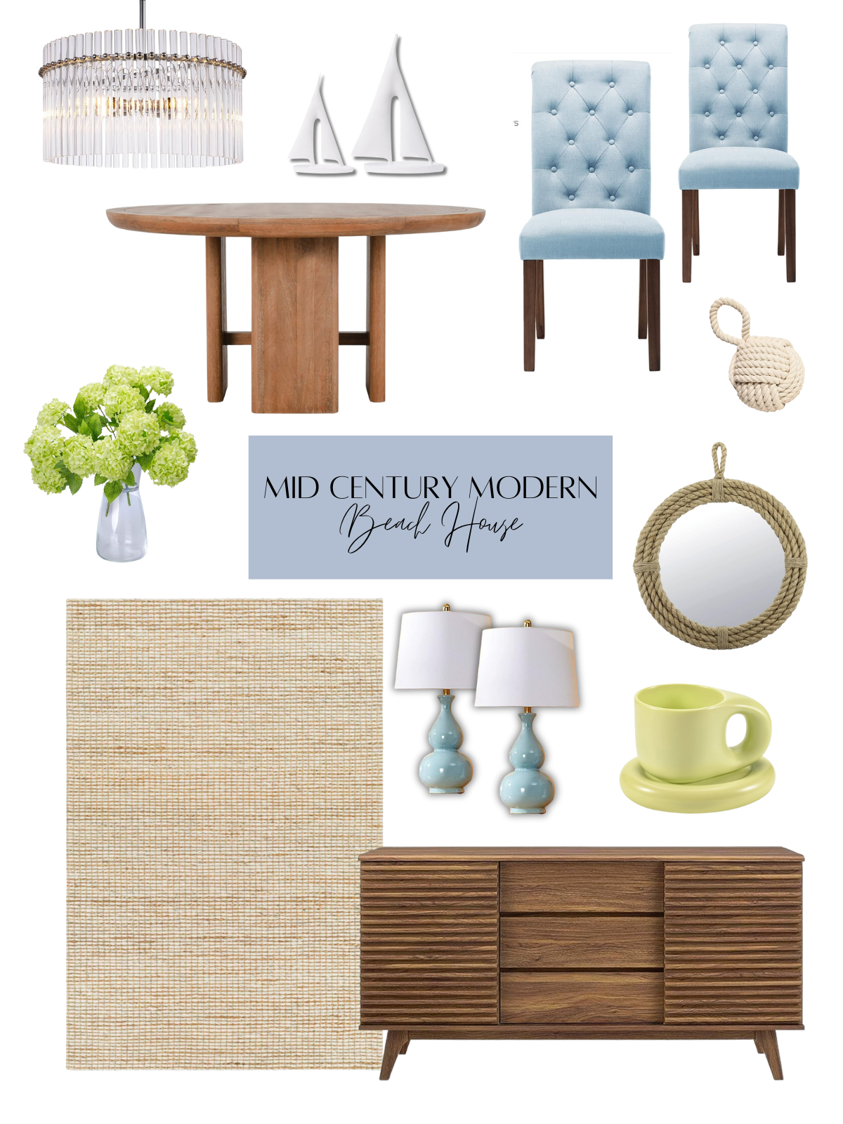 as assortment of mid century modern beach house furniture