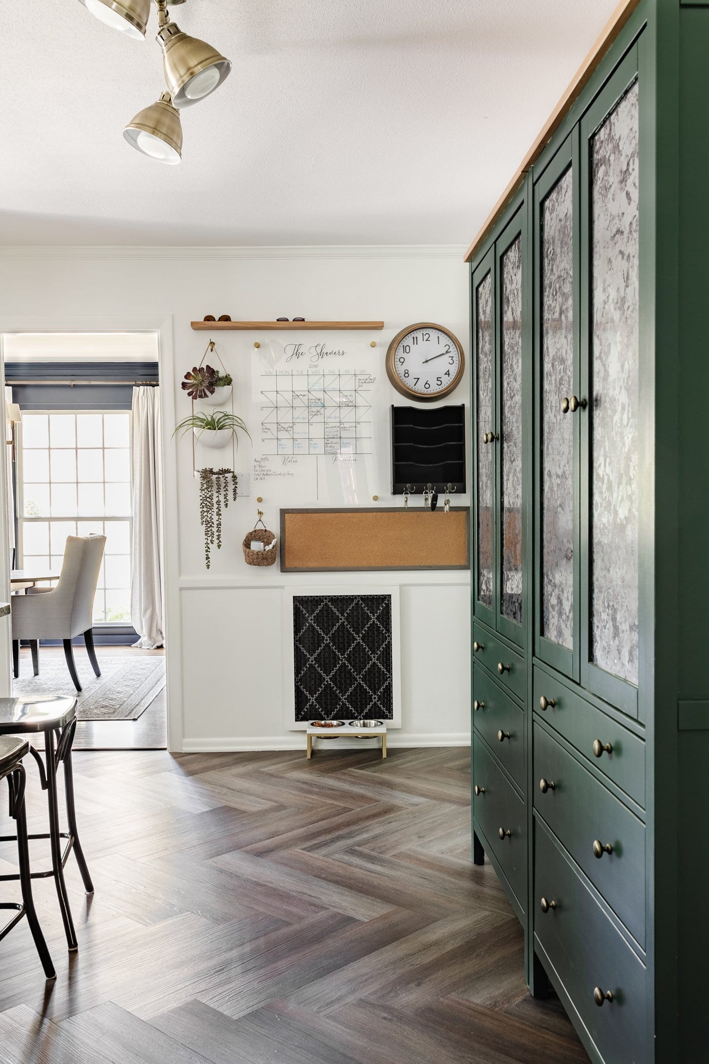 Command Center Styled on a Kitchen Wall.