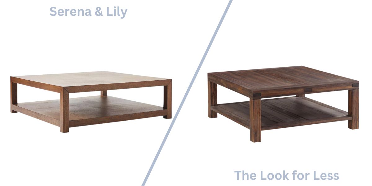 Lyon coffee table versus the look for less