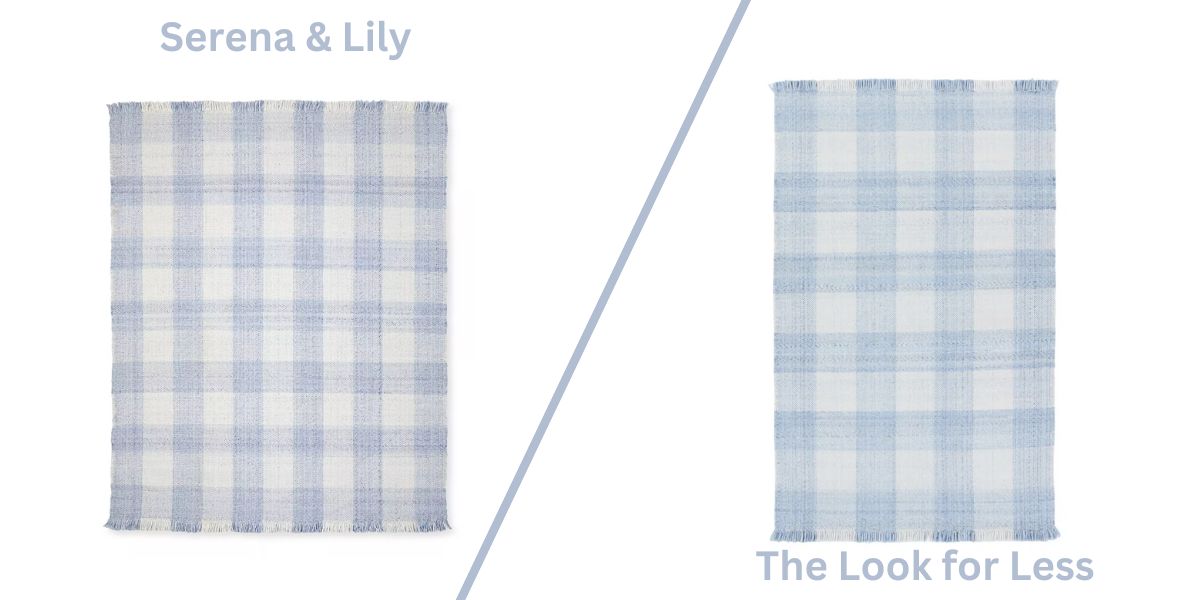 Gingham rug versus the look for less