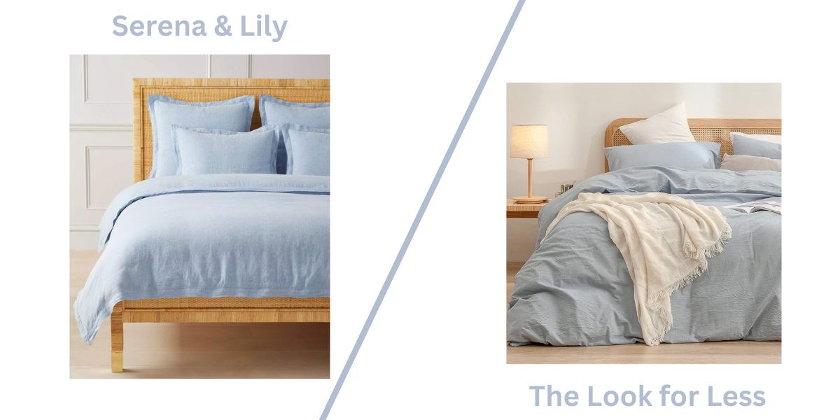 portofino linen duvet cover versus the look for less