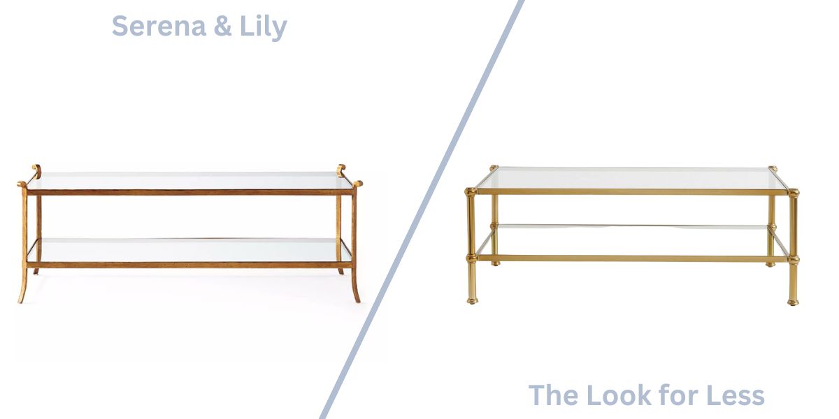 St. Germain coffee table versus the look for less
