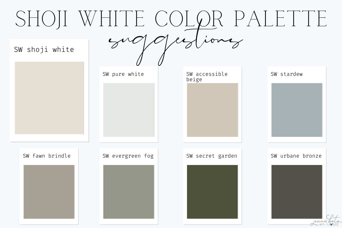 Shoji White coordinating color scheme