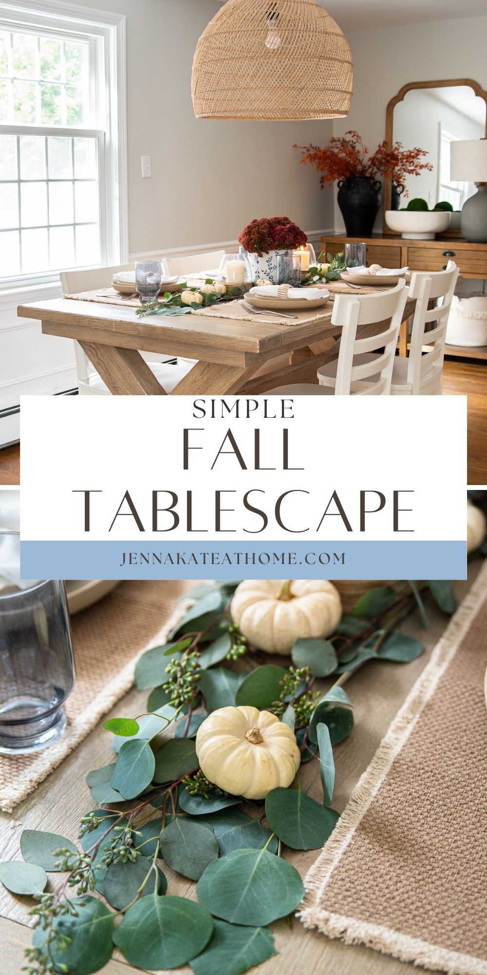 simple fall tablescape pin image