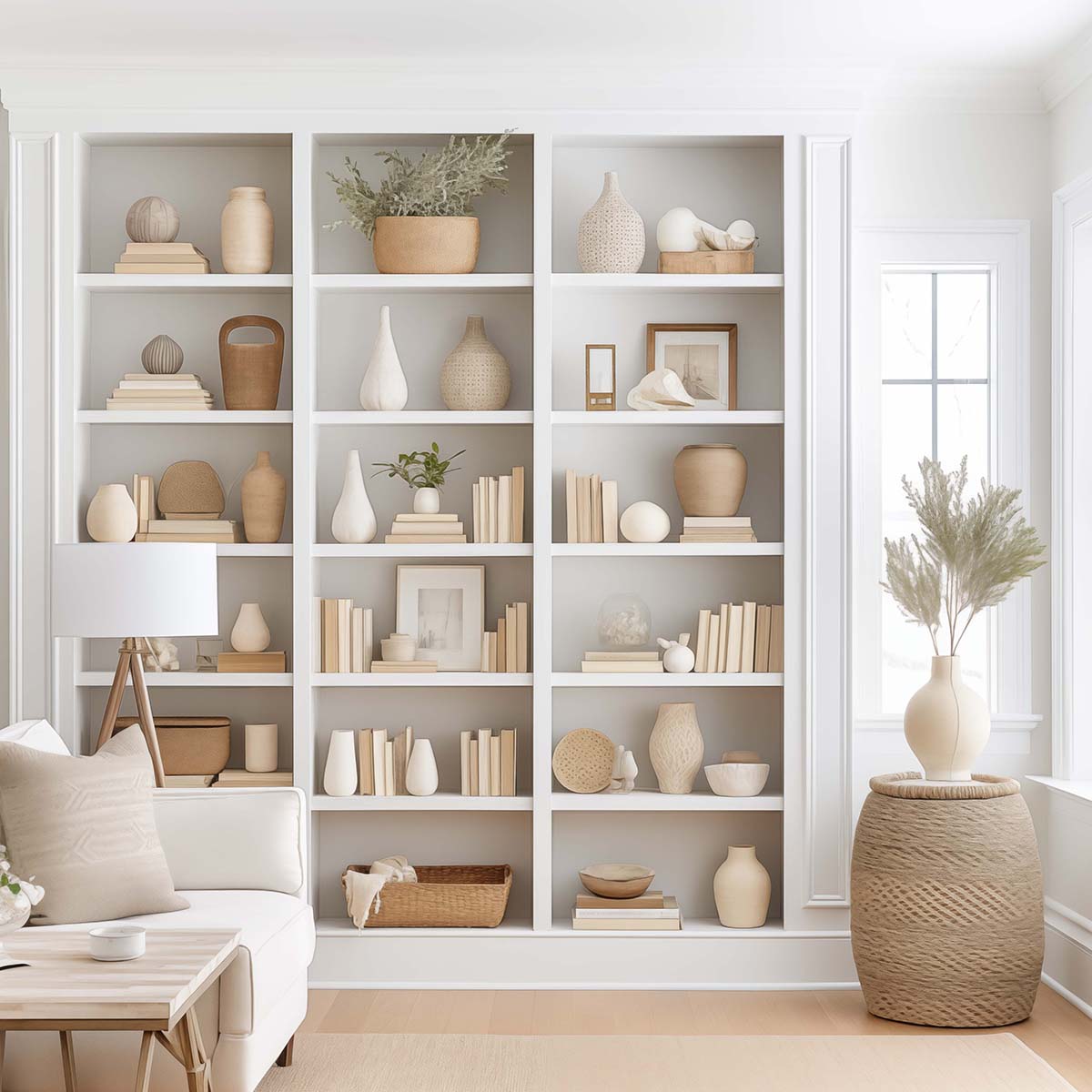 White deals decorative bookshelf