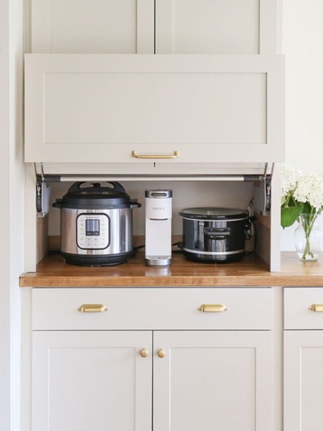 8 Kitchen Appliance Storage Ideas That Free Up Counter Space Jenna   Appliance Garage 640x853 