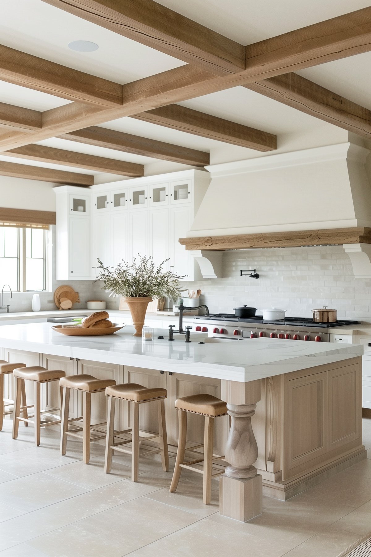 Beautiful updated french country style kitchen.