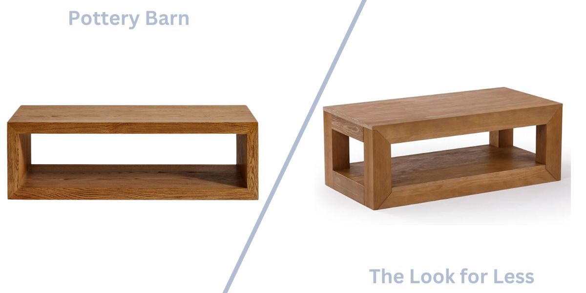Folsom coffee table vs the look for less version.