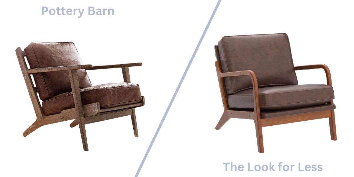 Raylan leather chair vs the look for less version.