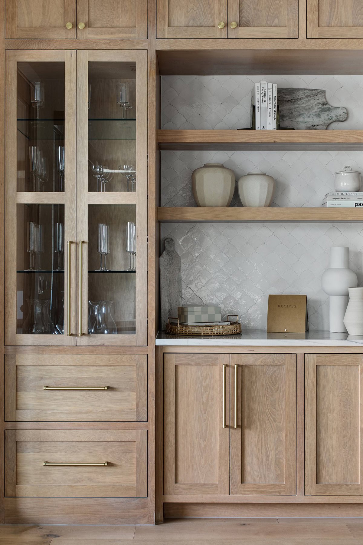 white oak kitchen cabinets.