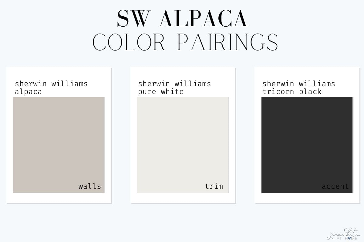 sw alpaca coordinating colors of pure white and tricorn black.