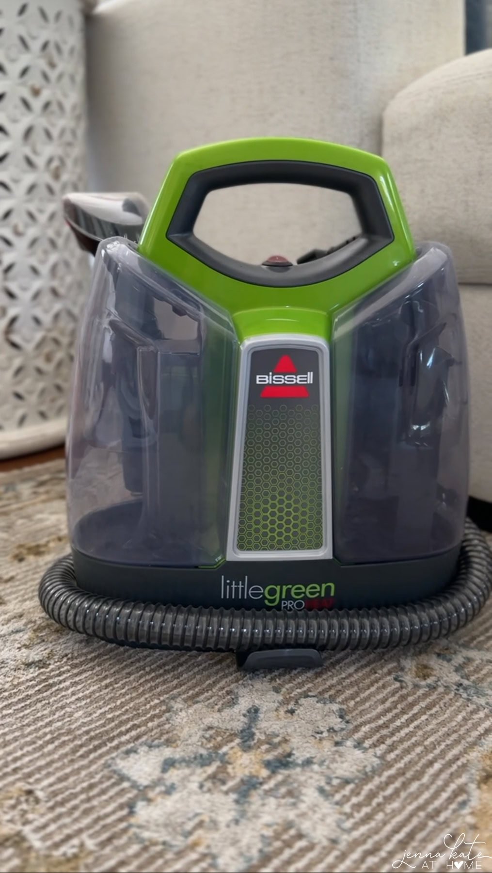 Bissell Little Green upholstery cleaner.