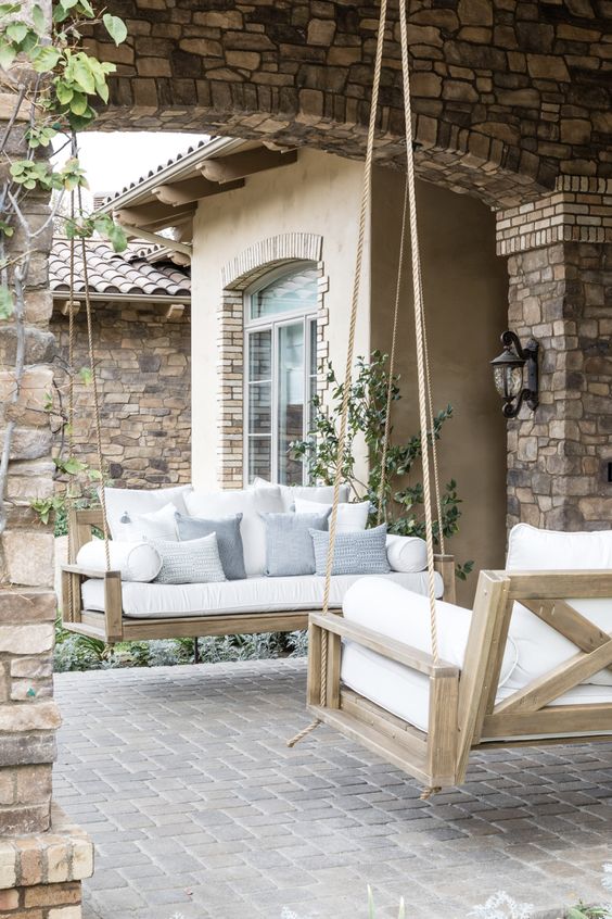 hanging porch daybeds.