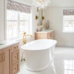 bathroom with BM Swiss Coffee Walls