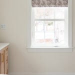 Benjamin Moore White Dove walls in a bathroom.