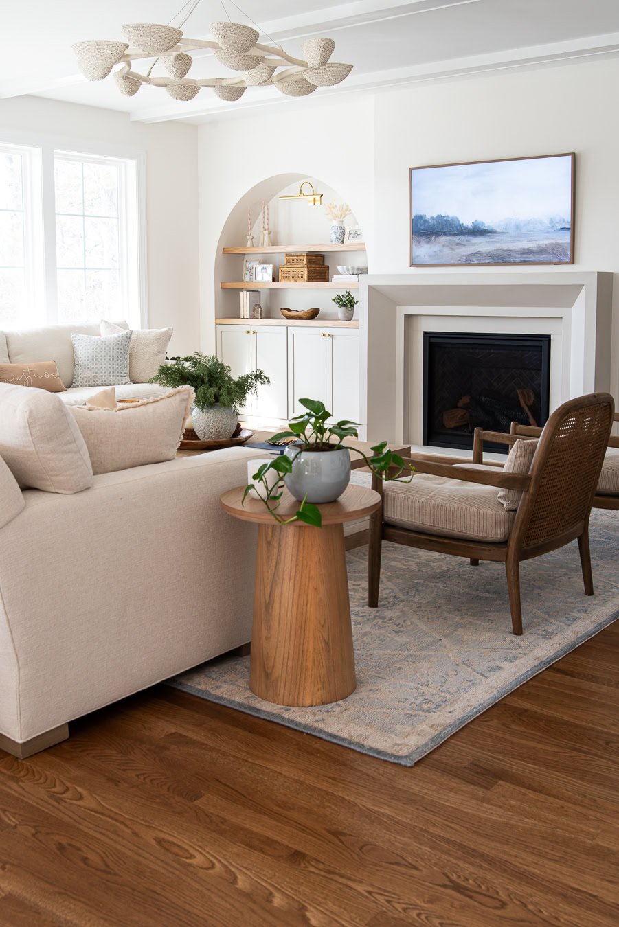 View of the finished family room.