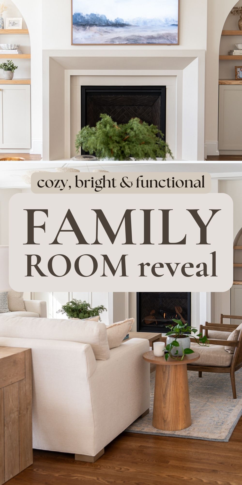 family room reveal pin image